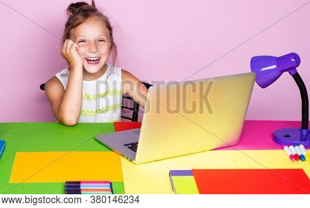 Happt Child Home Learning. Learning Online Education. Home Distance Learning
