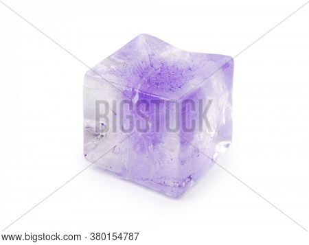 One ice qube isolated over white background