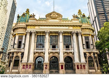 Theatro Municipal, An Opera House In The Centro District Of Rio De Janeiro, Brazil