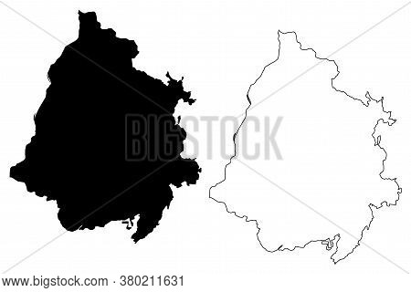 Bucaramanga City (republic Of Colombia, Department Of Santander) Map Vector Illustration, Scribble S