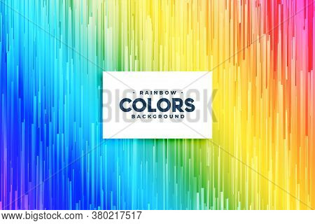 Abstract Rainbow Colors Vertical Lines Background Vector Design Illustration