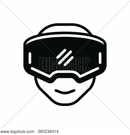 Black Solid Icon For Oculus-rift Gear Reality Rift Device Entertainment Headset Gaming