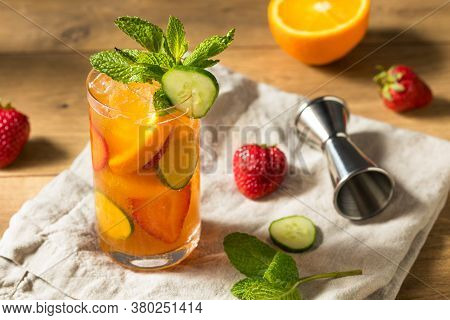 Refreshing Boozy Pimms Cup Cocktail