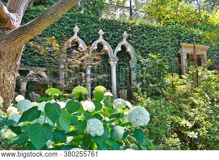 Nice, France- June 17, 2014: Landscape Garden Villa Ephrussi De Rothschild In Saint Jean Cap Ferrat