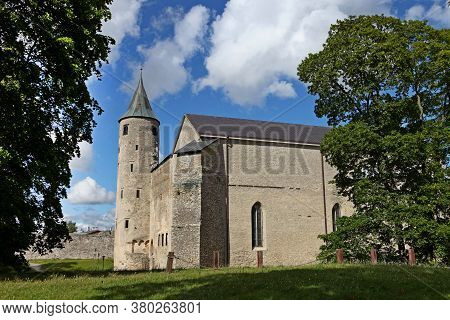 Castle-museum Named Haapsalu - Tower Of The Medieval Episcopal Castle Of Haapsalu City.
