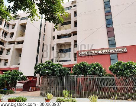 New Delhi, India, 2020. Dwarka District Court Building In South West District, Delhi. This Is A New
