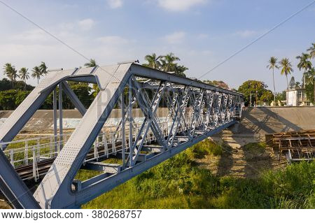 Yunlin, Taiwan - December 11th, 2019: Huwei Steel Bridge at Yunlin, Taiwan