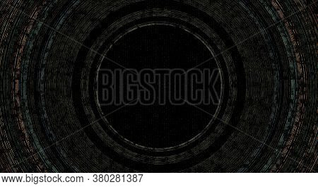 Abstract Glowing Digital Circle  Wallpaper. Internet And Innovation Concept. 3d Rebdering