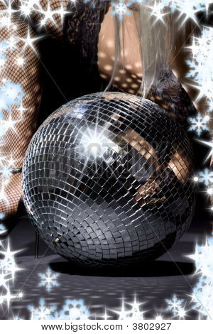 Calze a rete e palla da discoteca