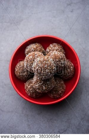 Chocolate Coconut Sweet Laddoo, Laddu Or Ladoo