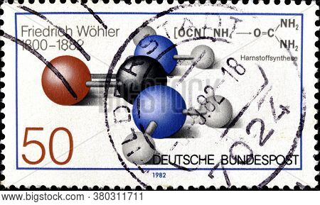 02 11 2020 Divnoe Stavropol Territory Russia The German Postage Stamp 1982 The 100th Anniversary Of 
