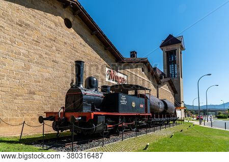 Haro, Spain - August 6, 2020: Old Train In Muga Winery