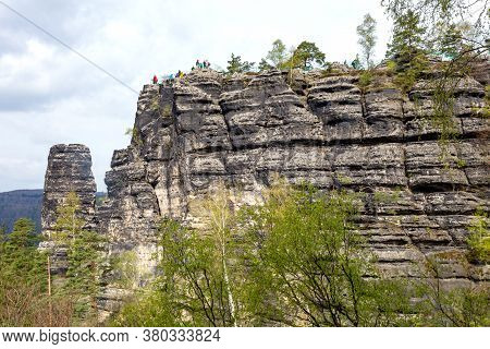 The Elbe Sandstone Mountains Are A Sandstone Massif On The Upper Reaches Of The Elbe River In German