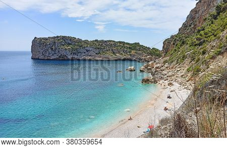 Picturesque View To Rocky Coastline Of Costa Blanca. Valencian Community. Spain
