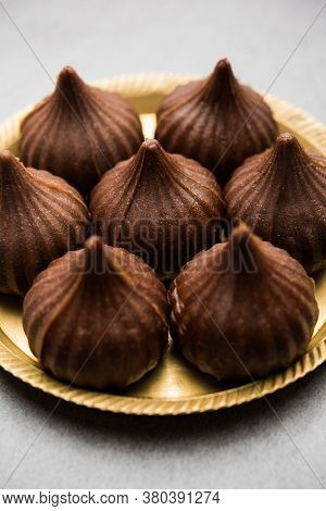 Chocolate Modak - Indian Sweet Food Offered To Lord Ganesha On Chaturthi