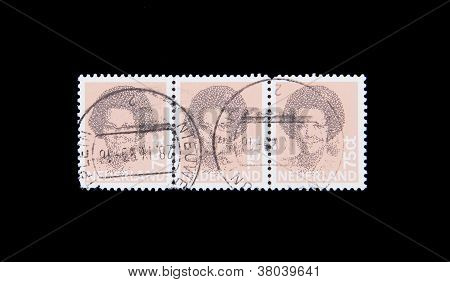 Holland - Circa 1990: Stamps Printed By Holland, Shows The Head Of State, Queen Beatrix, Circa 1990