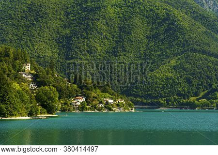 Lake Of Ledro, Trento, Trentino Alto Adige, Italy, At Summer