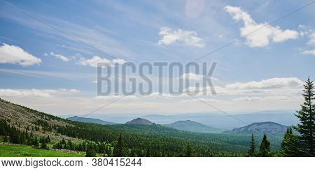 Russia Bashkortostan. The Second Peak Of The Southern Urals Is A Large Mountain Iremel, A View From 