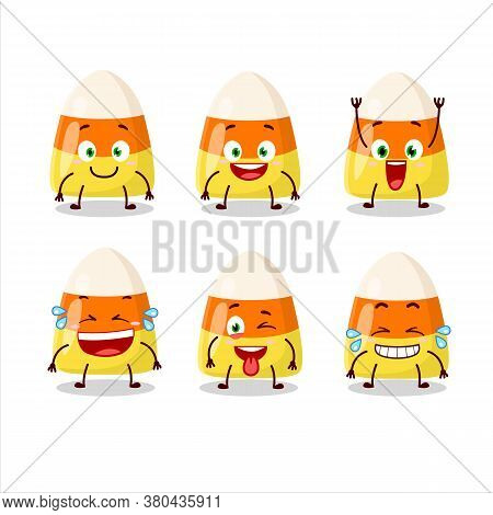 Cartoon Character Of Candy Corn With Smile Expression