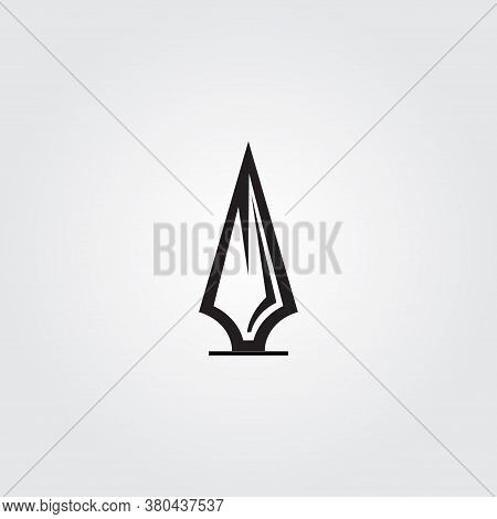 Spear Monogram Logo Design Vector, Spear Icon Black