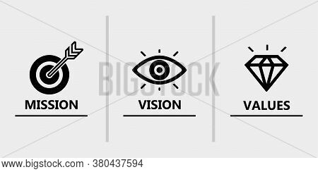 Mission Vision Values Icon Design Vector For Multiple Use
