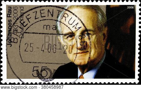 02 10 2020 Divnoe Stavropol Territory Russia The Postage Stamp Germany 2006 Johannes Rau Memorial 19