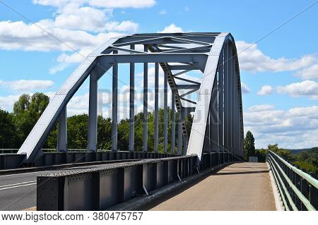 The Bridge Across The Dutch River Ijssel Near Doesburg. The Name Of The Bridge Is 