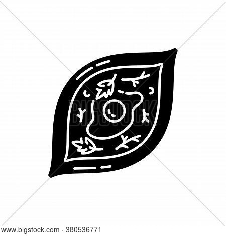 Khachapuri Black Glyph Icon. Oriental Meal. Adjara Dish. Georgian Dish Recipe. Lunch Cookery. Tradit