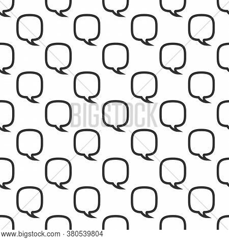 Seamless Pattern Of Text Frames Background. Chat Bubble. Stock Vector Illustration Isolated On White
