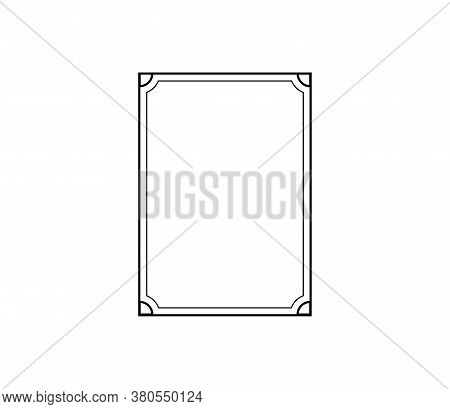 Vector Calligraphy Ornamental Decorative Frame Isolated On White Background.