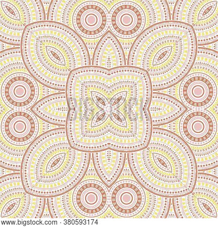 Intricate Italian Maiolica Tile Seamless Pattern. Ethnic Geometric Vector Motif. Quilt Print Design.