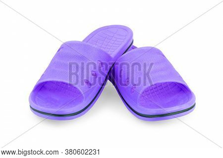 White House Slipper Isolated Over White Background