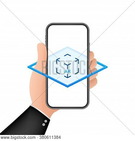 Virtual Reality. Ar For Video Game Design. Media Technology. Design Concept Augmented Reality. Vecto