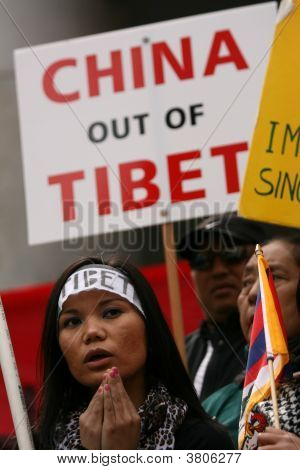 Tibetanske frihed Protest, Vancouver, Canada (marts 22 2008)