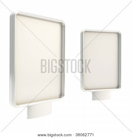 Outdoor Showcase Copyspace Billboard, Vertical, Isolated