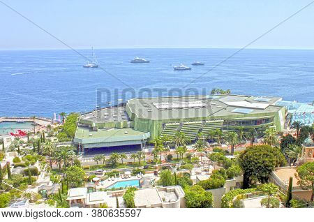Larvotto, Monaco - August 03, 2013: Modern Conference And Cultural Center Grimaldi Forum On The Pict