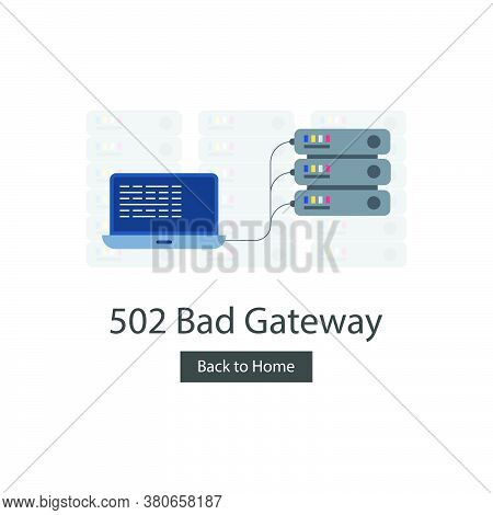502 Bad Gateway Icon For Website Design And Desktop Envelopment, Development. Premium Pack.