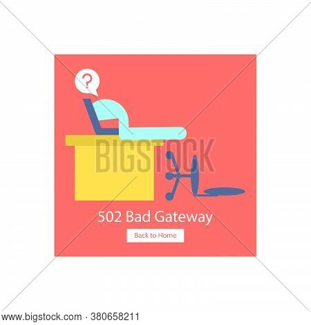 502 Bad Error Icon For Website Design And Desktop Envelopment, Development. Premium Pack.