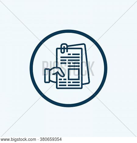 Notes Icon Isolated On White Background From Videoblogger Collection. Notes Icon Trendy And Modern N