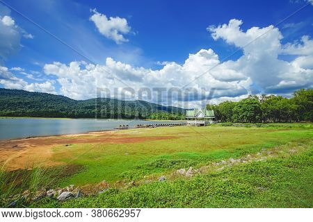Beautiful Landscape Of Tha Krabak Reservoir In Sa Kaeo Province, Thailand.