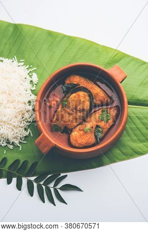 Spicy Fish Curry - Popular Indian Seafood Served With Rice