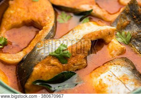 Spicy Fish Curry - Popular Indian Seafood Served With Rice