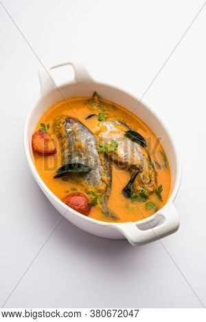 Spicy Fish Curry - Popular Indian Seafood Served With Rice