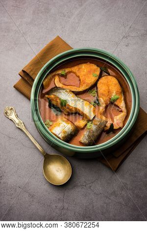 Spicy Fish Curry - Popular Indian Seafood Served With Rice