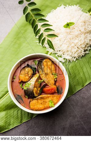 Spicy Fish Curry - Popular Indian Seafood Served With Rice