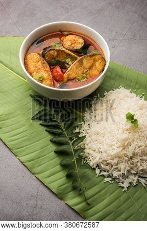 Spicy Fish Curry - Popular Indian Seafood Served With Rice