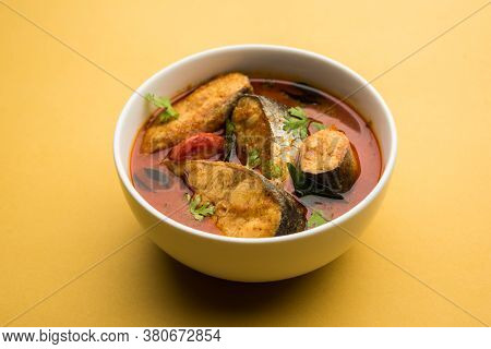 Spicy Fish Curry - Popular Indian Seafood Served With Rice