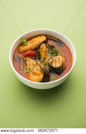 Spicy Fish Curry - Popular Indian Seafood Served With Rice