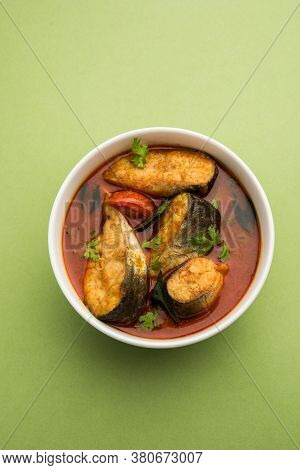 Spicy Fish Curry - Popular Indian Seafood Served With Rice