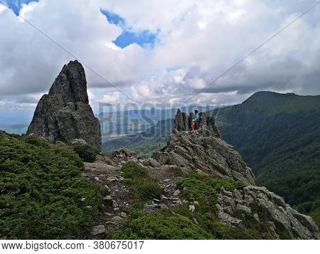 Mountain Landscape With Clouds - Gutai Mountains , Maramures, Creasta Cocosului - Cock's Comb,